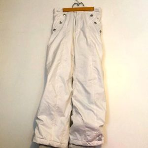 White snow ski pants